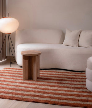 Alfombra de Franjas Ocre en Fique 1,60 x 2,30