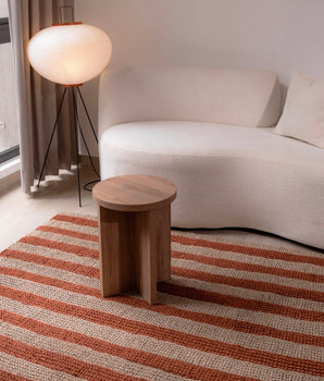 Alfombra de Franjas Ocre en Fique 1,60 x 2,30