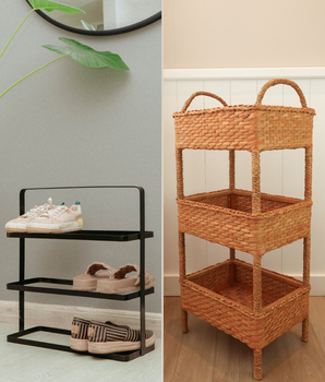 Organizador Dumbo con  Zapatero Metálico Negro
